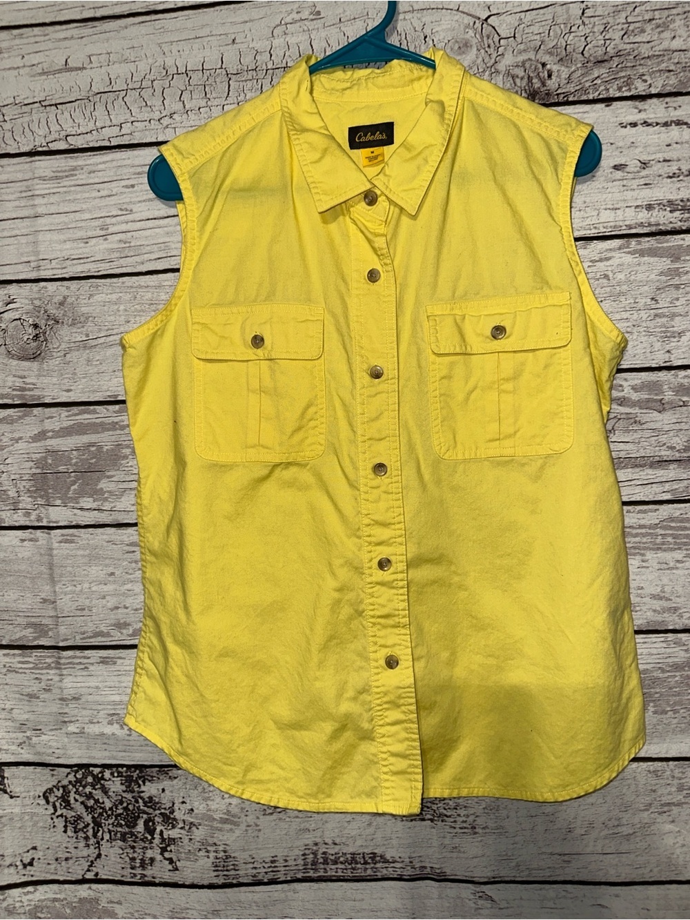 Cabela's Yellow Collared Casual Shirt